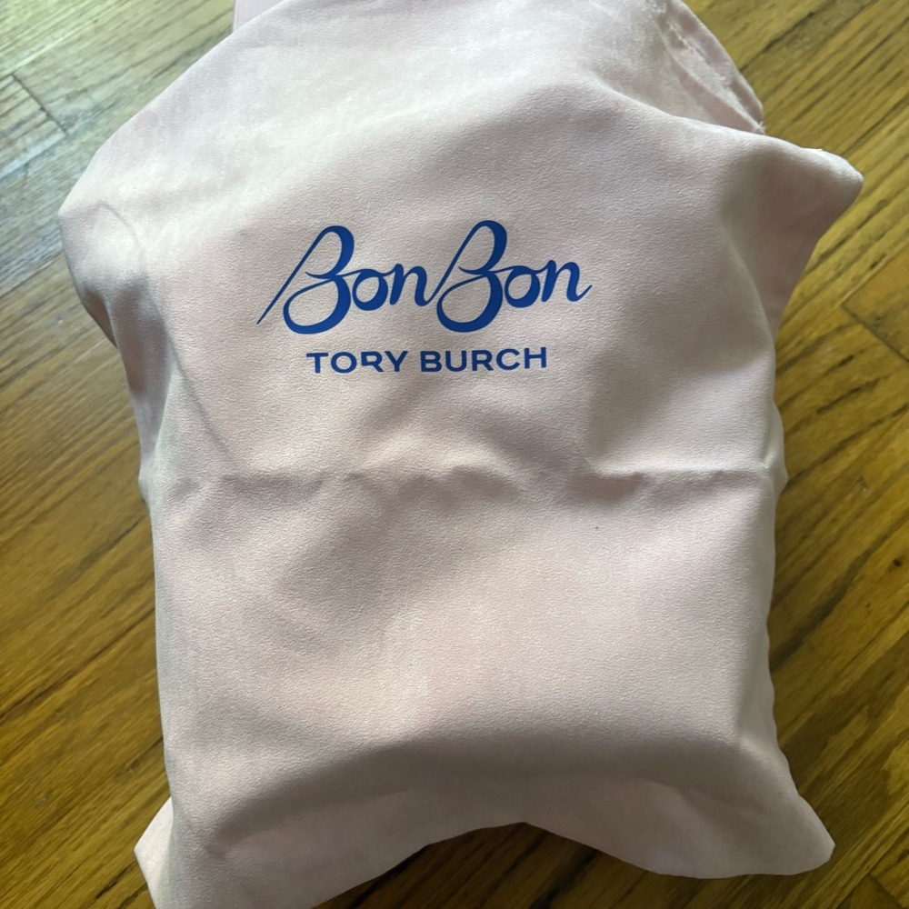 Tory Burch x BonBon Miller Patent Leather Pink and Blue Sandals Cotton Candy 10 - Picture 12 of 14